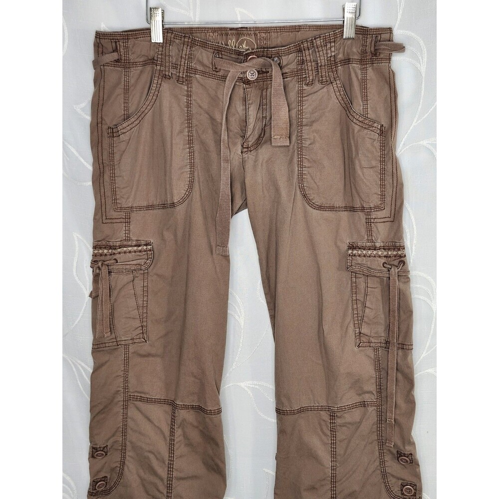 Hollister Baggy Camo Cargo Pants Large Adjustable Rise Y2K Grunge Utility Style - Picture 3 of 13